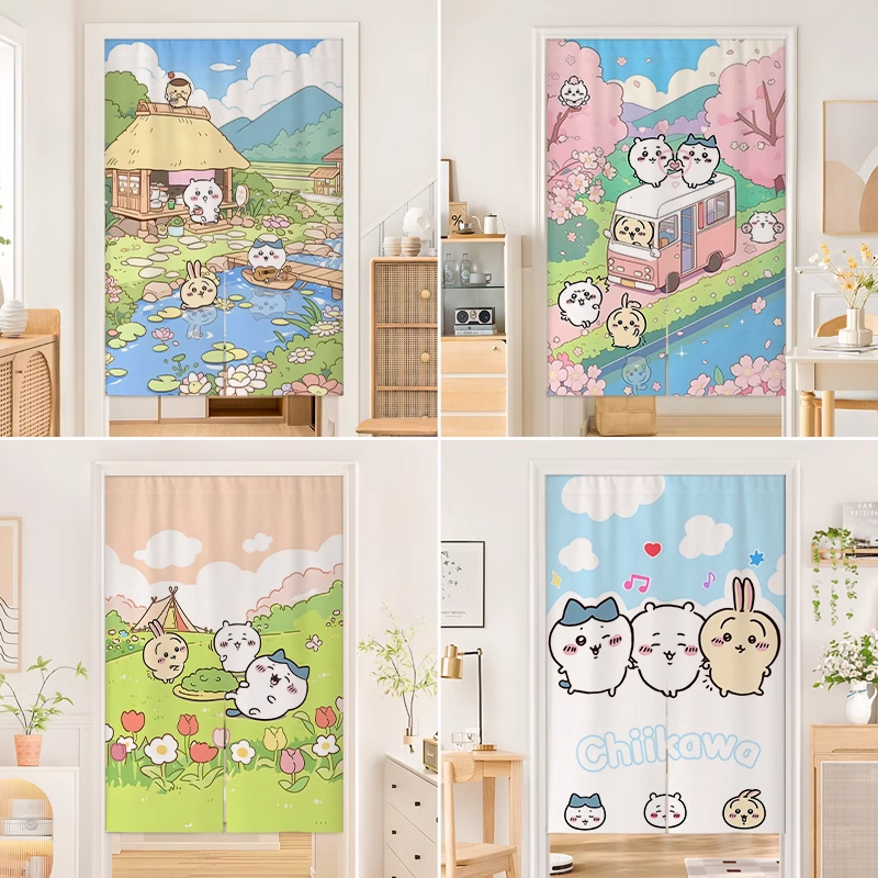 免打孔乌萨奇吉伊卡哇门帘隔断帘