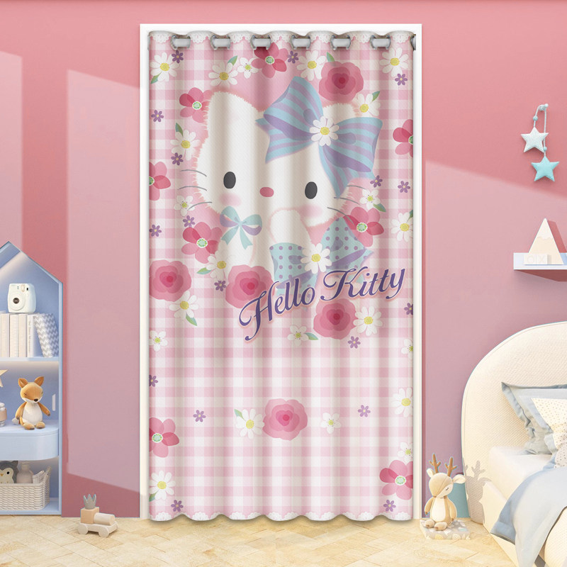 hellokitty女生卧室门帘隔断帘少女公主风遮挡帘儿童房间装饰帘子