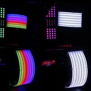 电脑电源模组线显卡发光线定制线幻彩霓虹线5V神光同步ARGB延长线