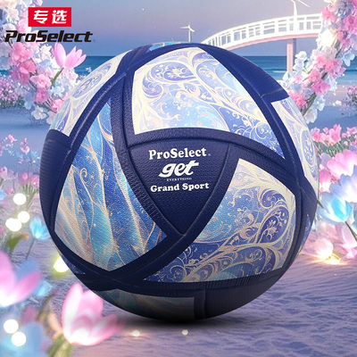 ProSelect专选专业贴皮足球5号防水耐磨比赛训练无缝成人儿童足球