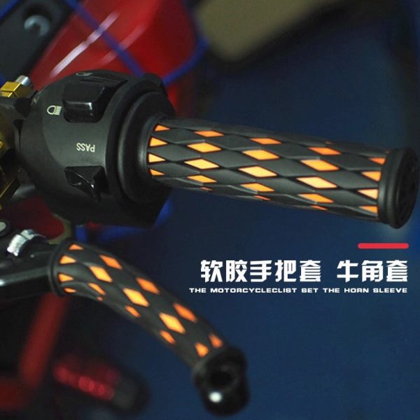 电瓶车把电动车硅胶防滑装饰套把手手配件摩托车手把套把柄电动车