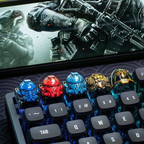 个性键帽树脂手工上色3D打印