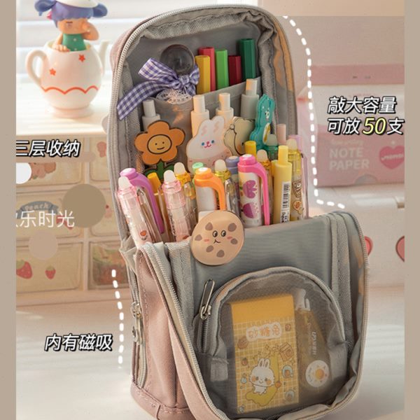 新款大容量小众流行颜值日系2021女文具袋初中生ins笔袋中学生高