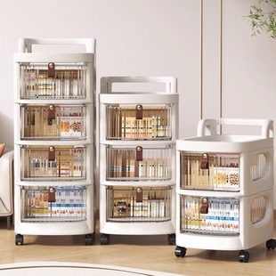 收纳家用小推车儿童可移动置物架储物柜零食储物架玩具 多层抽屉式