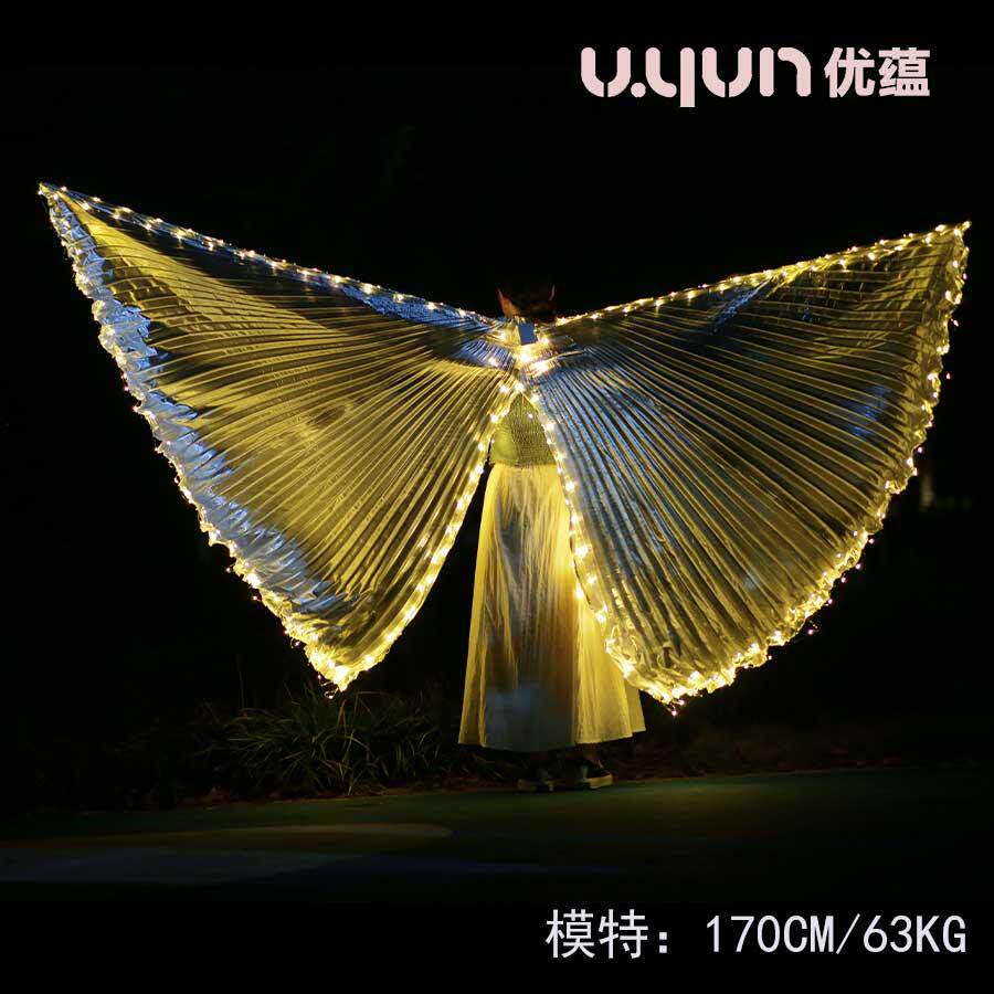 东方舞开叉荧光舞蹈金翅酒吧led歌厅埃及蝴蝶舞表演出道具蜜蜂款