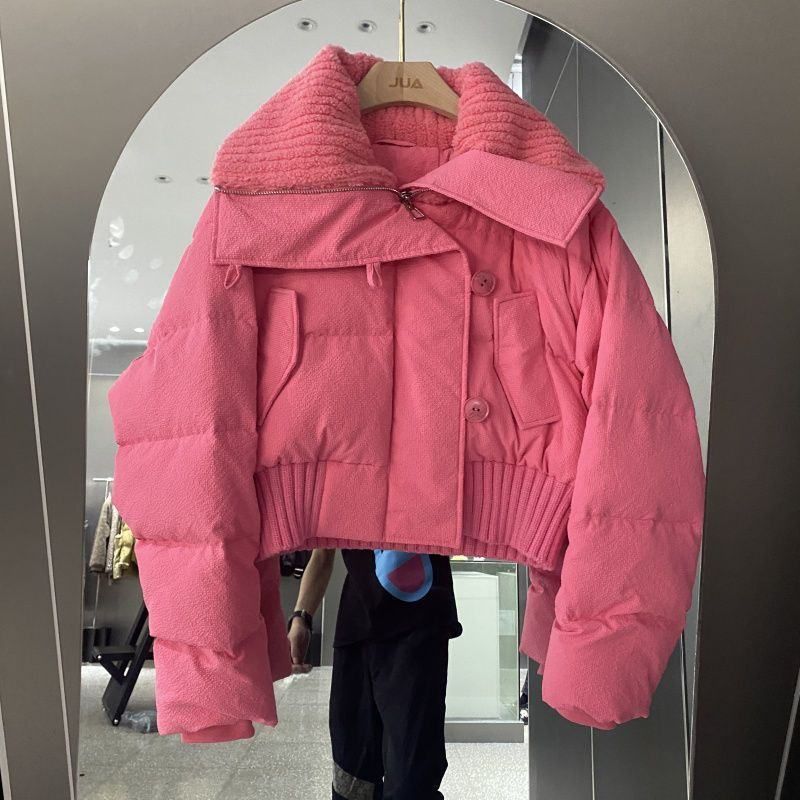 2025年新款棉服女冬季短款宽松韩版设计感棉衣加厚棉袄炸街外套潮