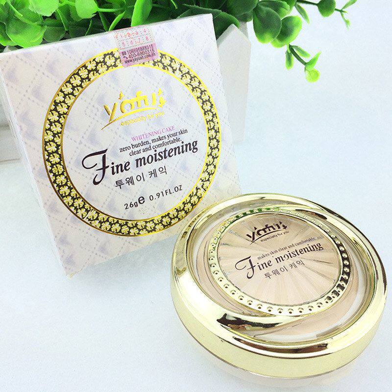 雅芙粉饼细致保湿粉膏干粉闪粉珠光 双层两用粉遮瑕55