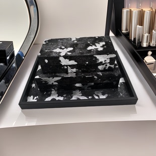 现代简约天然马毛首饰盒收纳盒创意摆件桌面家居衣帽间装 饰样板间