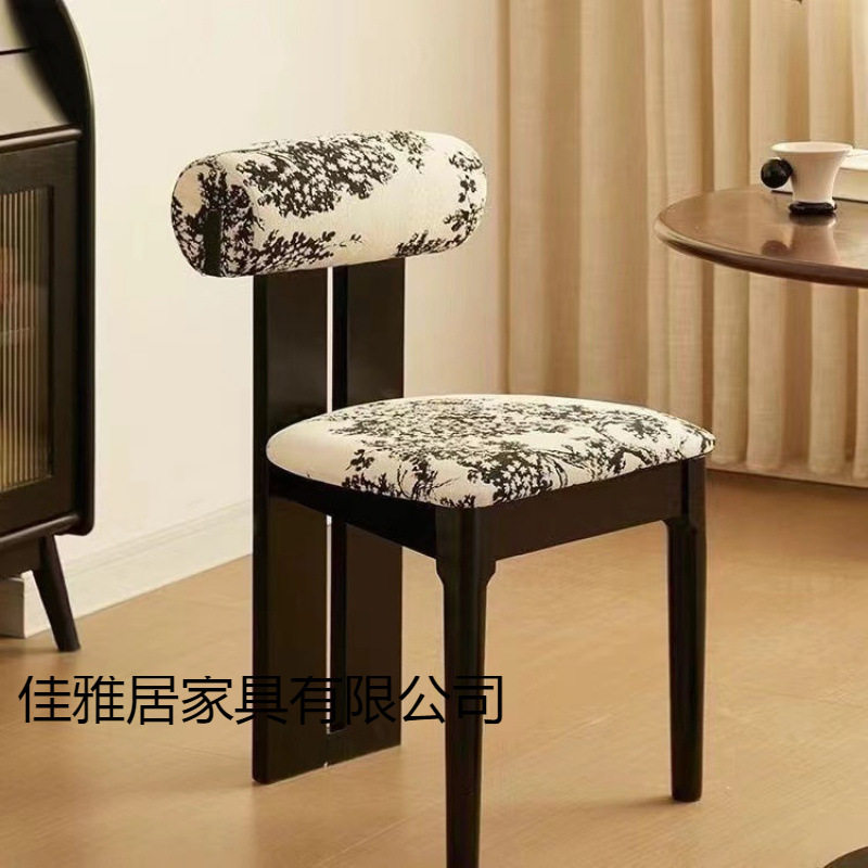 北欧实木餐椅家用网红简约软包靠背椅高端设计师椅子咖啡厅商用