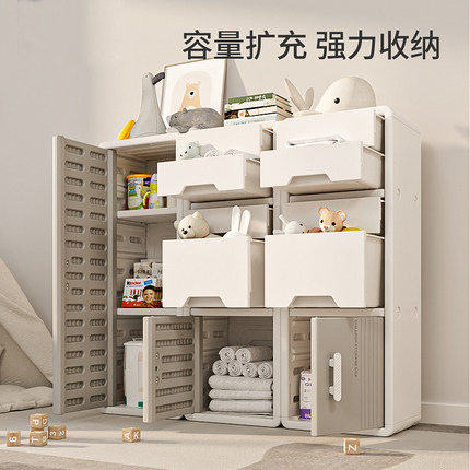 简约加厚抽屉式收纳柜客厅置物柜儿童宝宝衣柜家用塑料储物柜批发