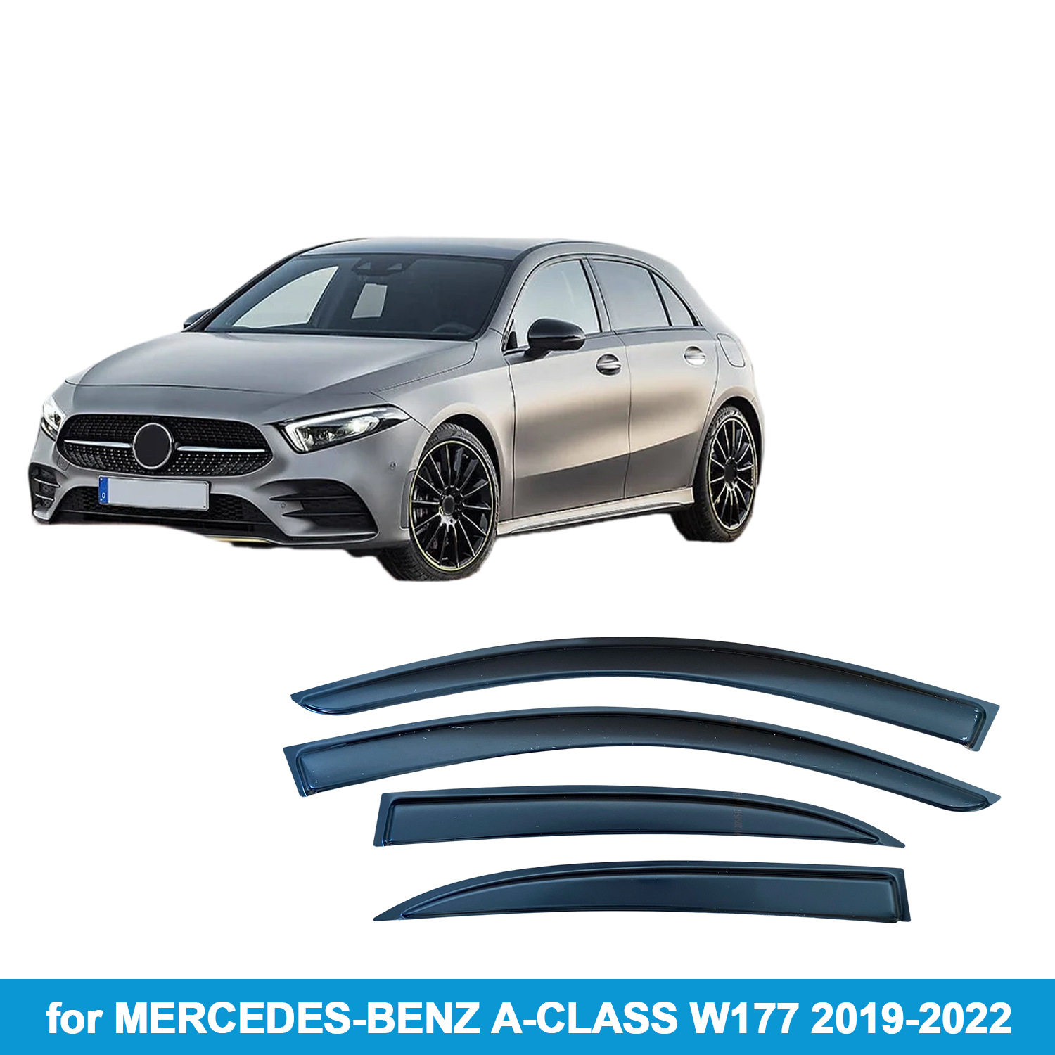 适用奔驰MERCEDES-BENZ A-CLASS W177 2019-2022晴雨挡侧窗导流板