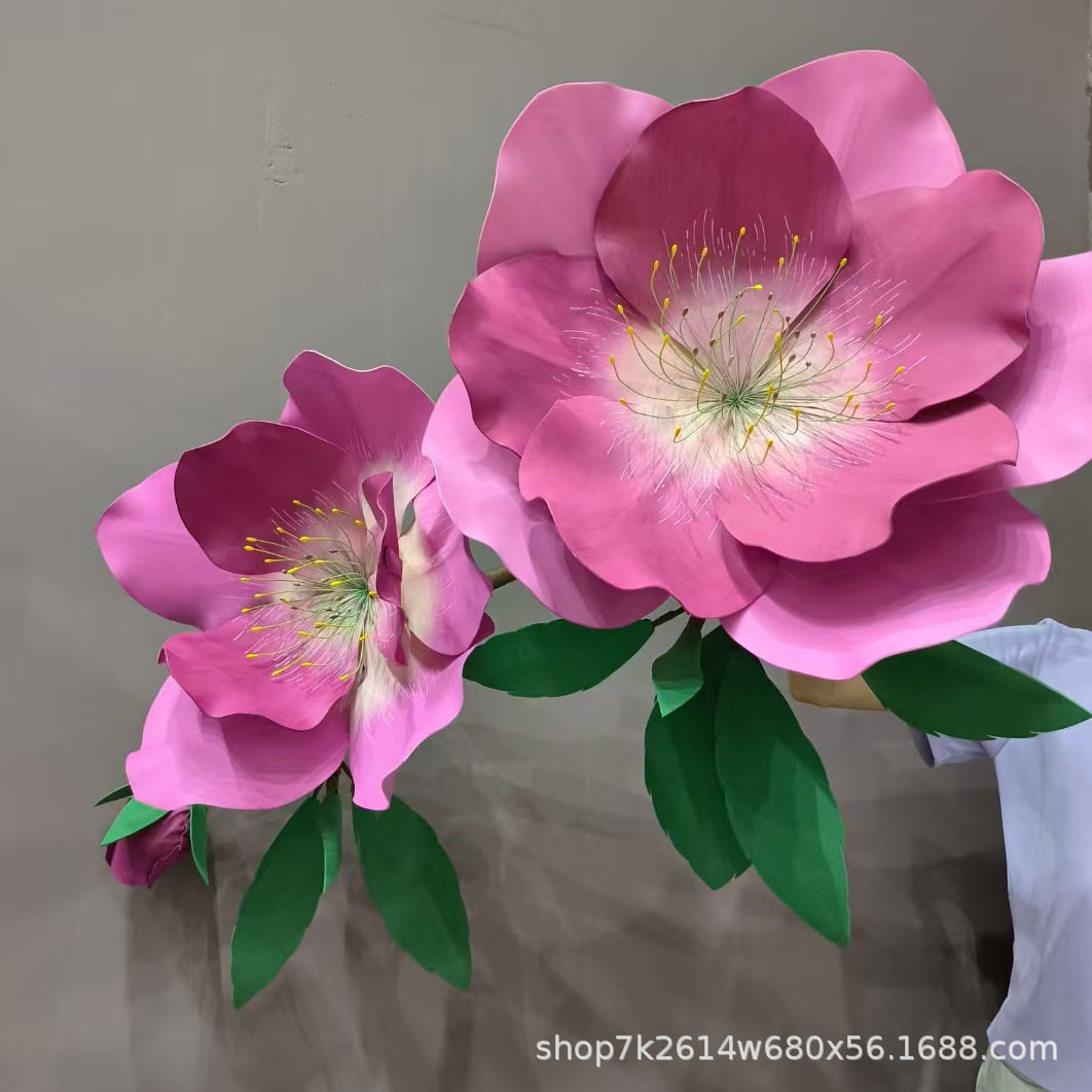 大型仿真花树桃花桃树婚庆酒店步行街布景美陈网红地背景道具花卉
