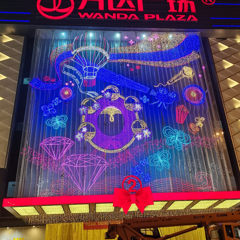 灯饰画厂家设计制作 户外街景亮化 节日庆典灯光秀灯光装饰厂家