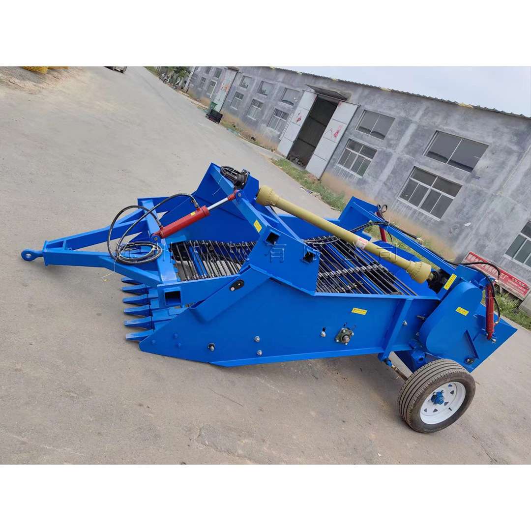 小型带液压收集框的捡石块机器 田间管理捡石机 全新开荒筛石机