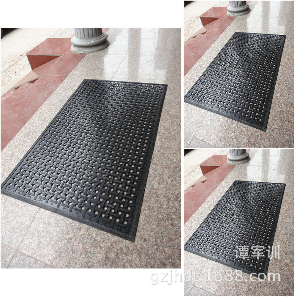 厂家直供橡胶大圆孔镂空餐厅厨房垫 车间地毯地垫