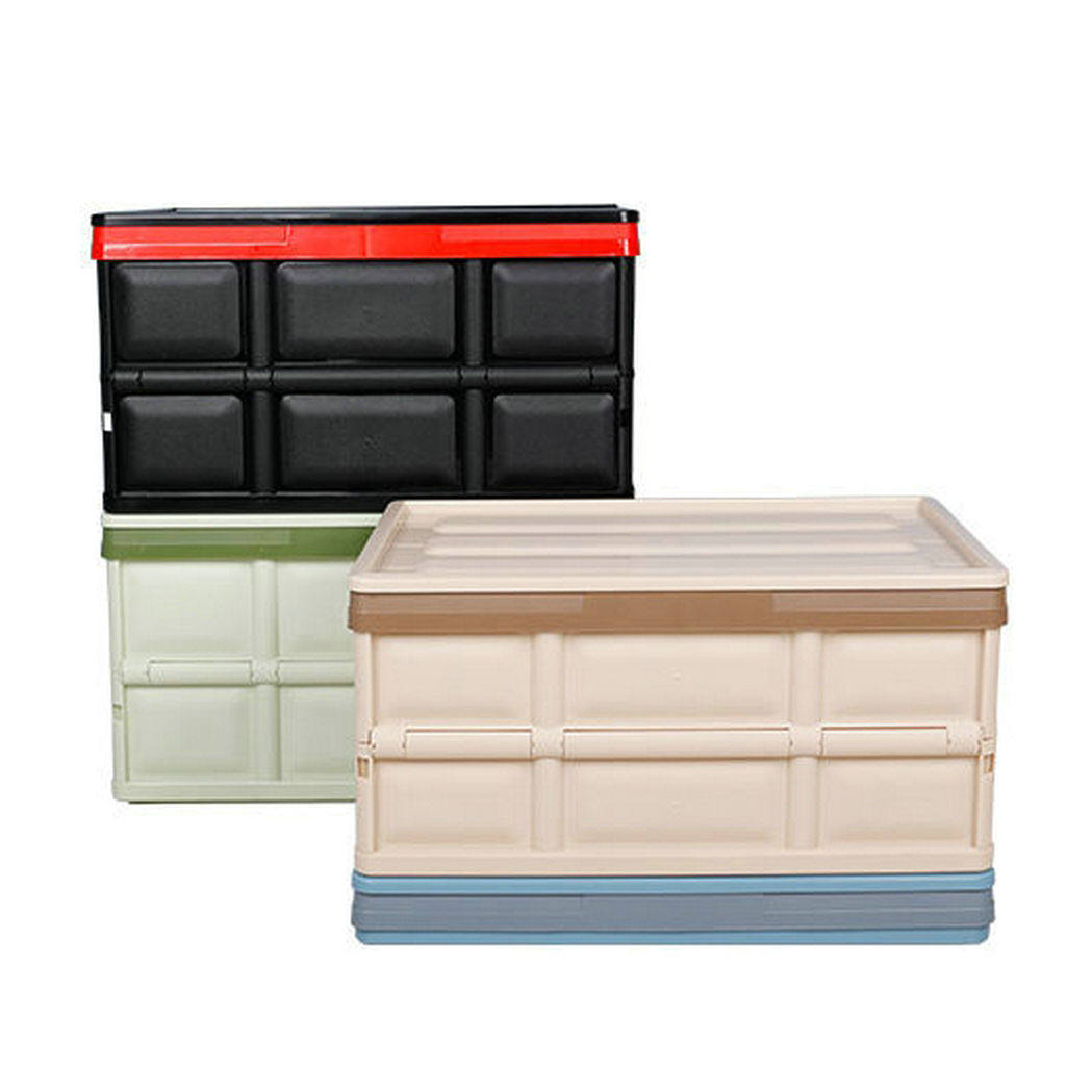 多功能塑料箱家居储物箱汽车带盖整理箱车载折叠收纳箱物流周转箱