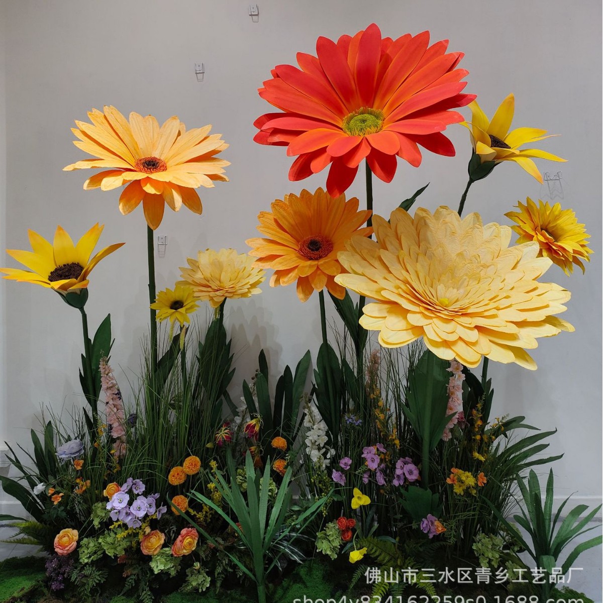网红小雏菊户外防水高级感EVA手工巨型纸花 婚礼商场橱窗装饰造景