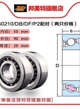 瑞典BMD进口滚珠丝杠轴承7602050 760210TN/P4/P2/尺寸:50*90*20