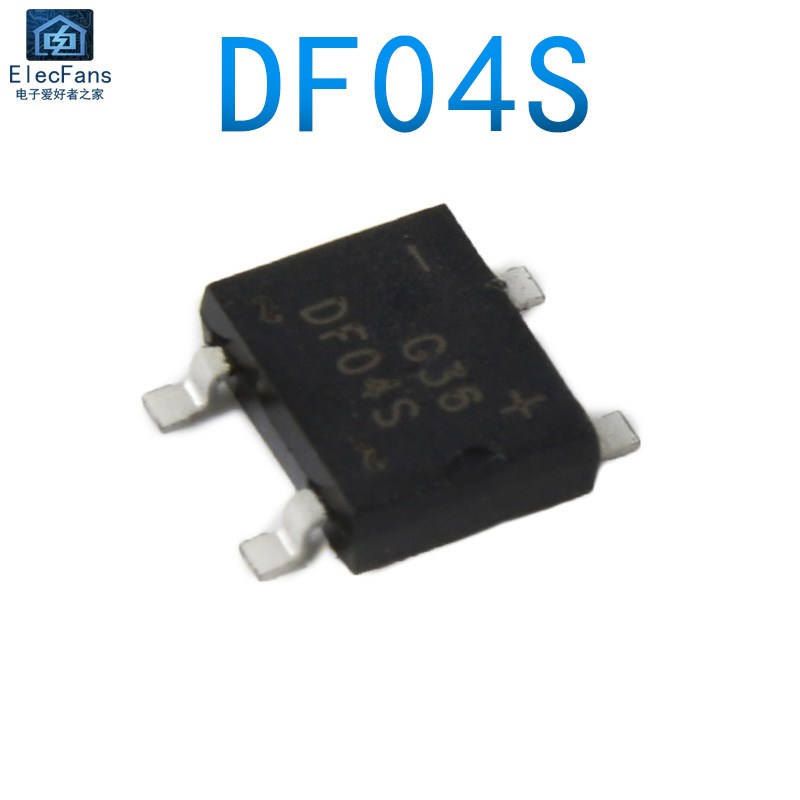 (5个)原装全新 DF04S 1A 400V 贴片SOP-4 整流桥 桥堆 桥式整流器
