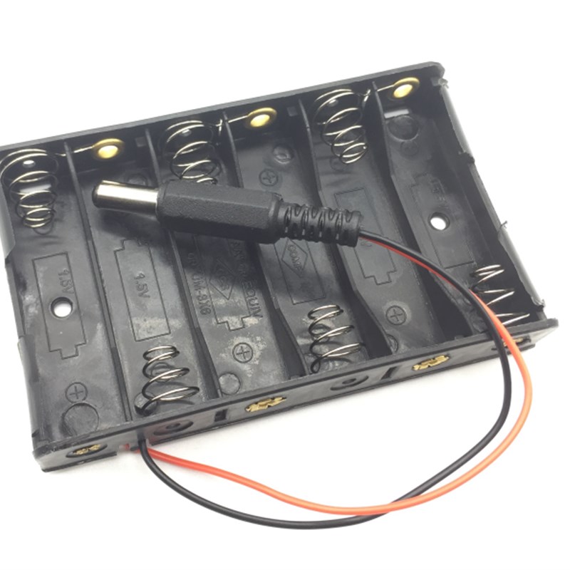 5号6节电池盒DC5.5*2.1 9V电池盒 6节AA电池盒 5号电池盒