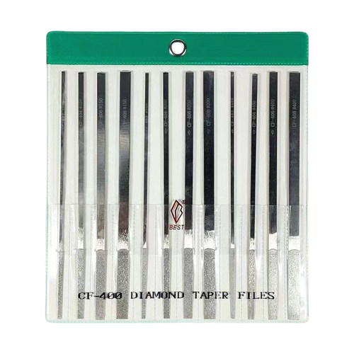 金刚石打磨锉刀CF400套装平斜锉合金钻石金属模具打磨工具薄扁砂