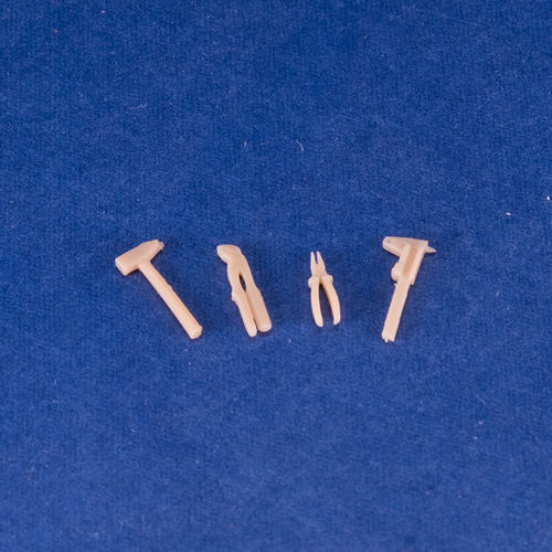 玖核制造 1/64汽修工具模型电钻台钳扳手工具箱车库场景配件