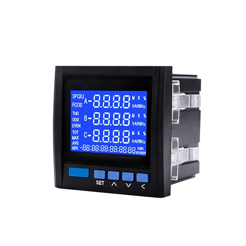 三相电流电压液晶多功能电力仪表数显功率电能电度计量485通讯表