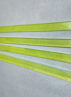 聚氨酯方条棒方块厚mm上海优力胶棒明黄色PU橡胶棒耐磨牛筋方板条