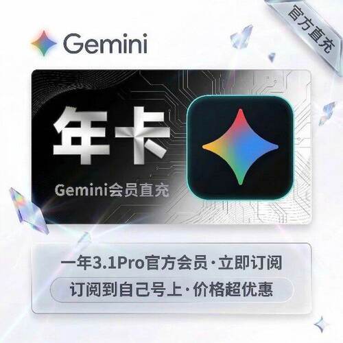 【Gemini3pro ！稳定不降智】Gemini pro3.1 3.0会员官网会员代充