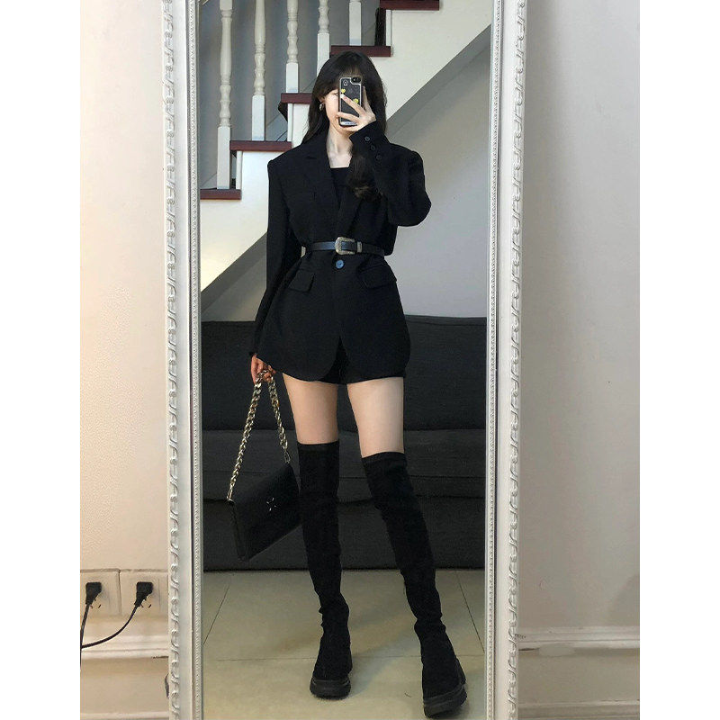 黑色西装外套女2026春秋