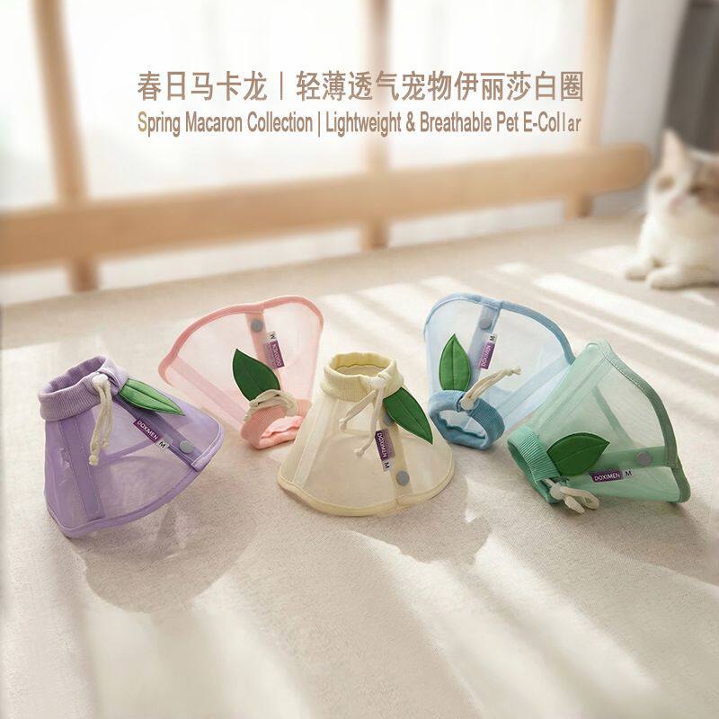 轻薄网纱超轻伊丽莎白圈猫狗夏季防舔防抓绝育防护项圈