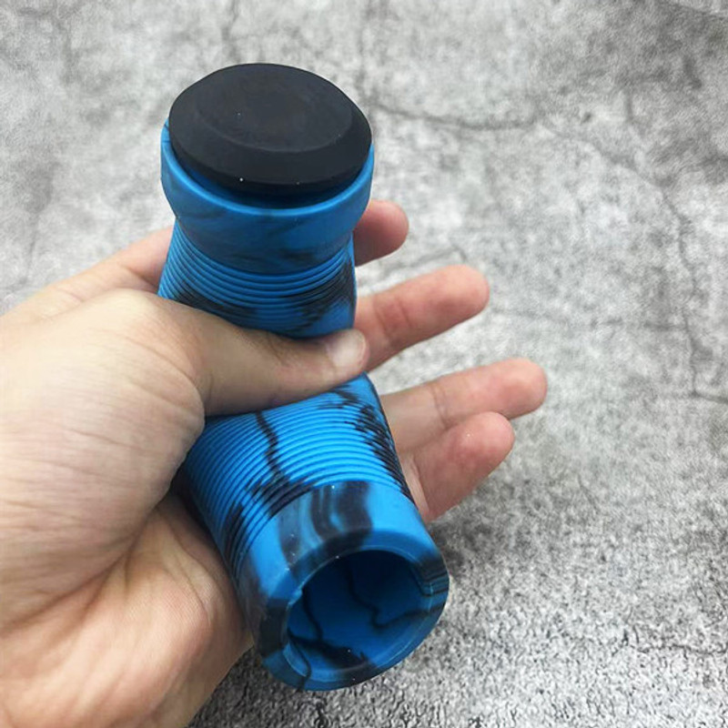 公路单车舒适防滑硅胶握柄山地骑行配件自带封闭堵头通用把套