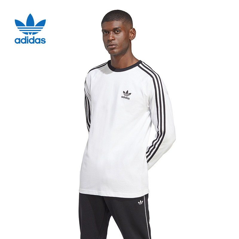 adidas阿迪达斯Adicolor三条纹男子运动休闲长袖T恤IA4879,运动服/休闲服装,运动T恤,淘宝优惠券,粉丝福利购,淘宝优惠卷