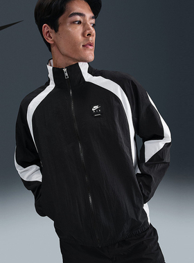 NIKE耐克秋季新款男子外套AIR背标运动休闲宽松夹克HV0881-010