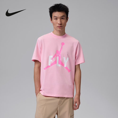 NIKE耐克男子T恤夏季飞人印花运动休闲透气短袖针织衫 IF2939-690