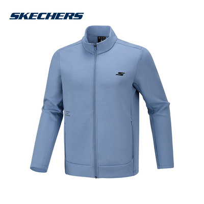 Skechers斯凯奇男26新款运动夹克立领休闲针织外套 P126M027/02TZ