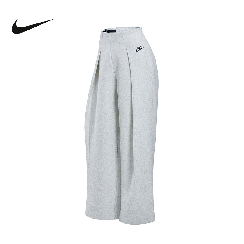Nike耐克SPORTSWEAR女子高腰褶裥长裤冬季新款针织开衩FV8053-013,运动服/休闲服装,运动长裤,淘宝优惠券,粉丝福利购,淘宝优惠卷