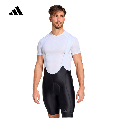 阿迪达斯男ESSENTIALS PADDED BIB SHORTS 骑行紧身背带裤 JY7608