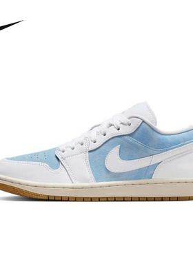 耐克Air Jordan 1 Low蓝白色男女低帮复古休闲运动板鞋HQ2004-400