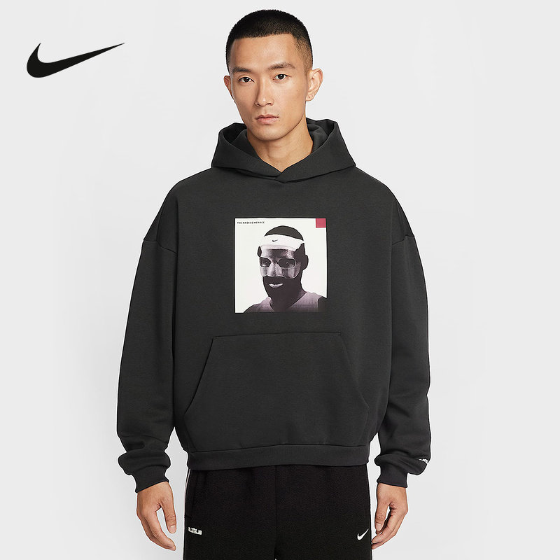 NIKE耐克男子卫衣Therma-FIT詹姆斯加绒篮球连帽套头衫IH8845-045
