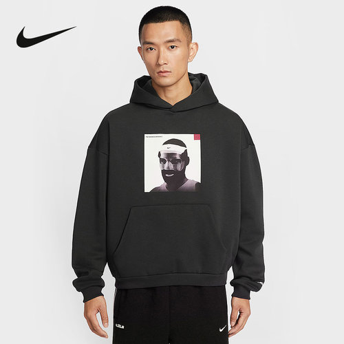 NIKE耐克男子卫衣Therma-FIT詹姆斯加绒篮球连帽套头衫IH8845-045