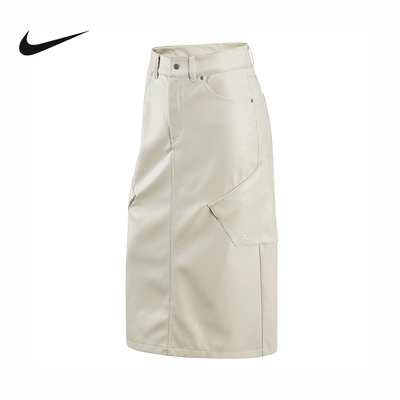 Jordan耐克FLIGHT CHICAGO 女子合成革半身休闲长裙IO0584-104