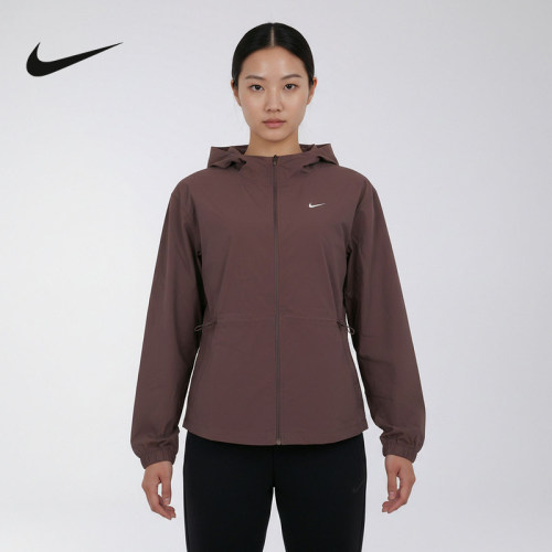 NIKE耐克女外套夏季新款跑步健身运动训练梭织连帽夹克IF1167-502