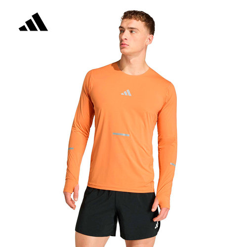 adidas阿迪达斯速干跑步运动健身上衣2026春新款男长袖T恤 KA2441