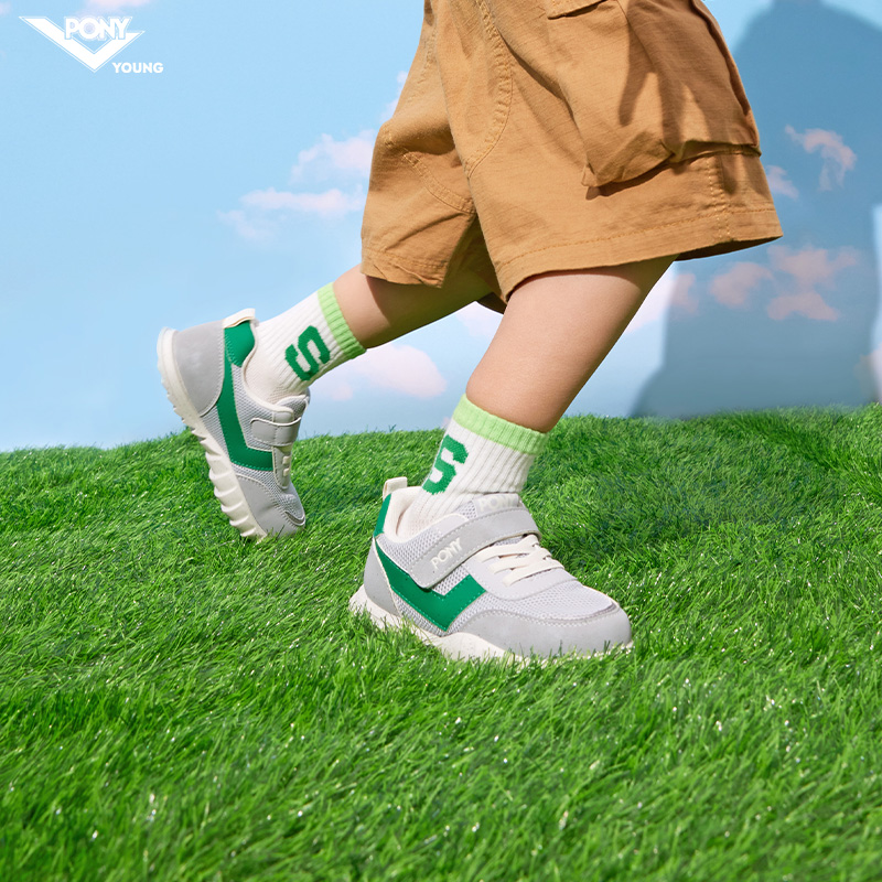 PONY KIDS波尼儿童男童女童鞋MJ-72-K休闲运动跑步鞋241K1RC01BK