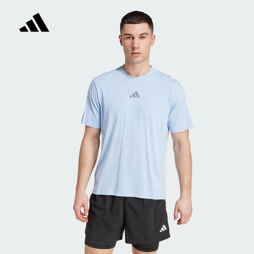 adidas阿迪达斯速干健身衣夏秋新款男INTENSITY清风短袖T恤JW2