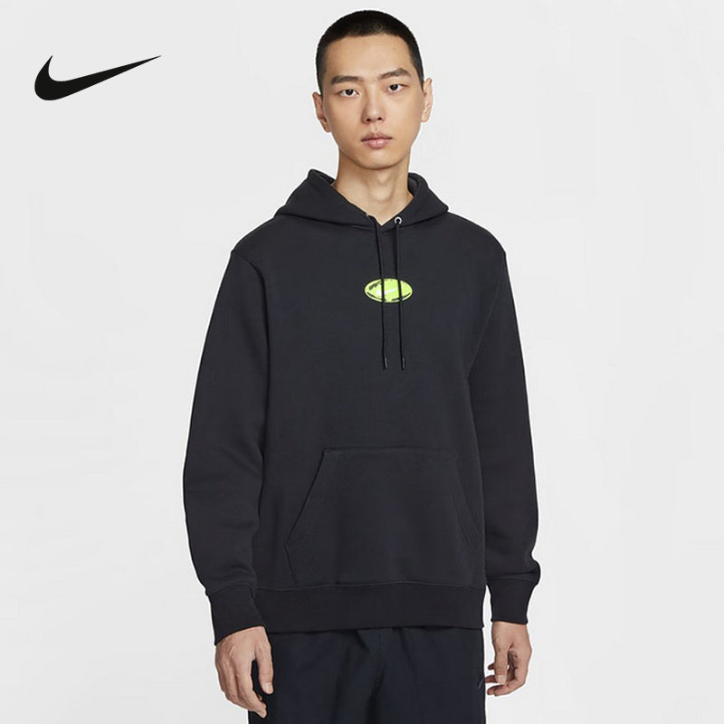 Nike耐克卫衣男子冬新款加绒运动衫保暖长袖连帽套头衫IF1763-010