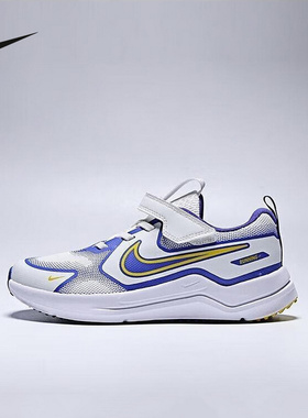 Nike耐克男女童鞋GS魔术贴运动鞋白色缓震专业跑步鞋HM4400-101