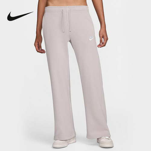 Nike耐克卫裤春季新款女子百搭直筒裤长裤加绒阔腿裤FB2728-019