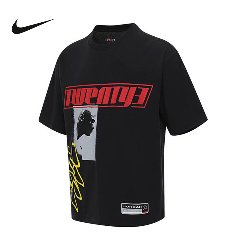 耐克NIKE短袖男2025夏新品运动休闲圆领T恤半袖针织衫 HJ2367-010